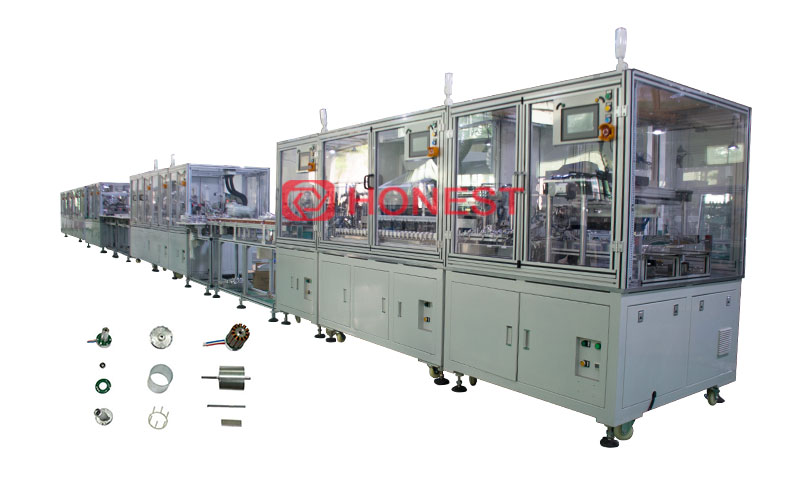 Household appliance motor production line